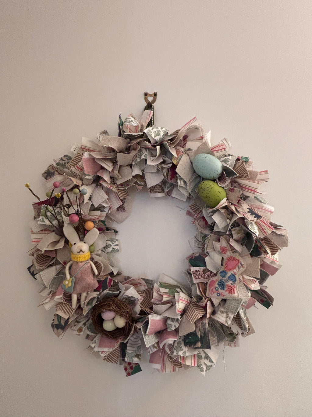 Easter rag wreaths