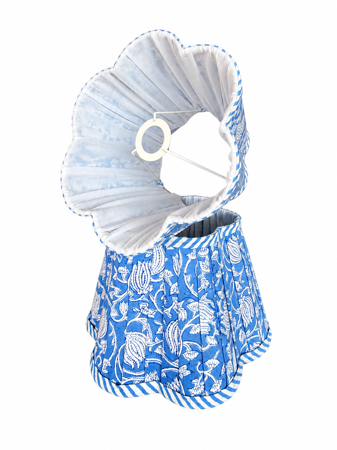 Scalloped pleated shades