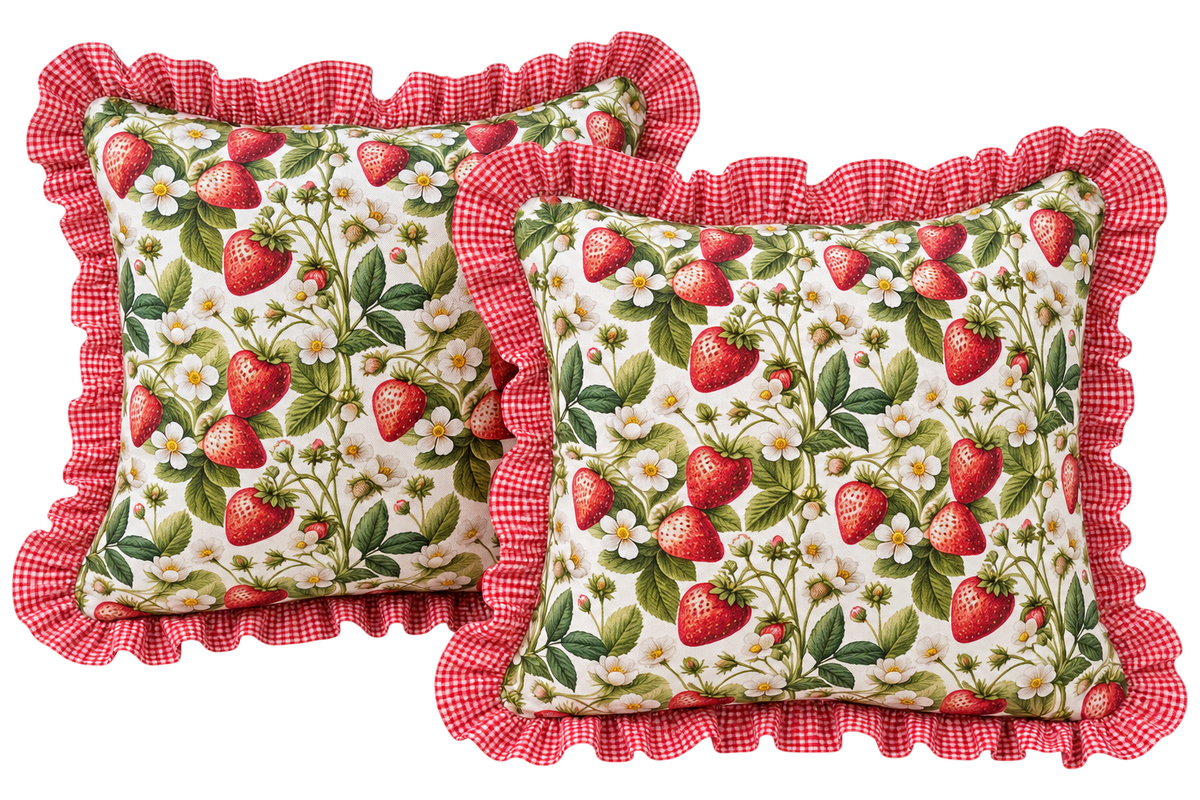 Strawberry delight cushion cover