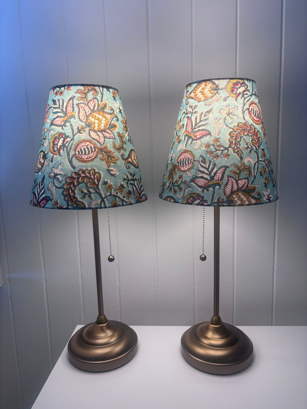 Indian block print lamps
