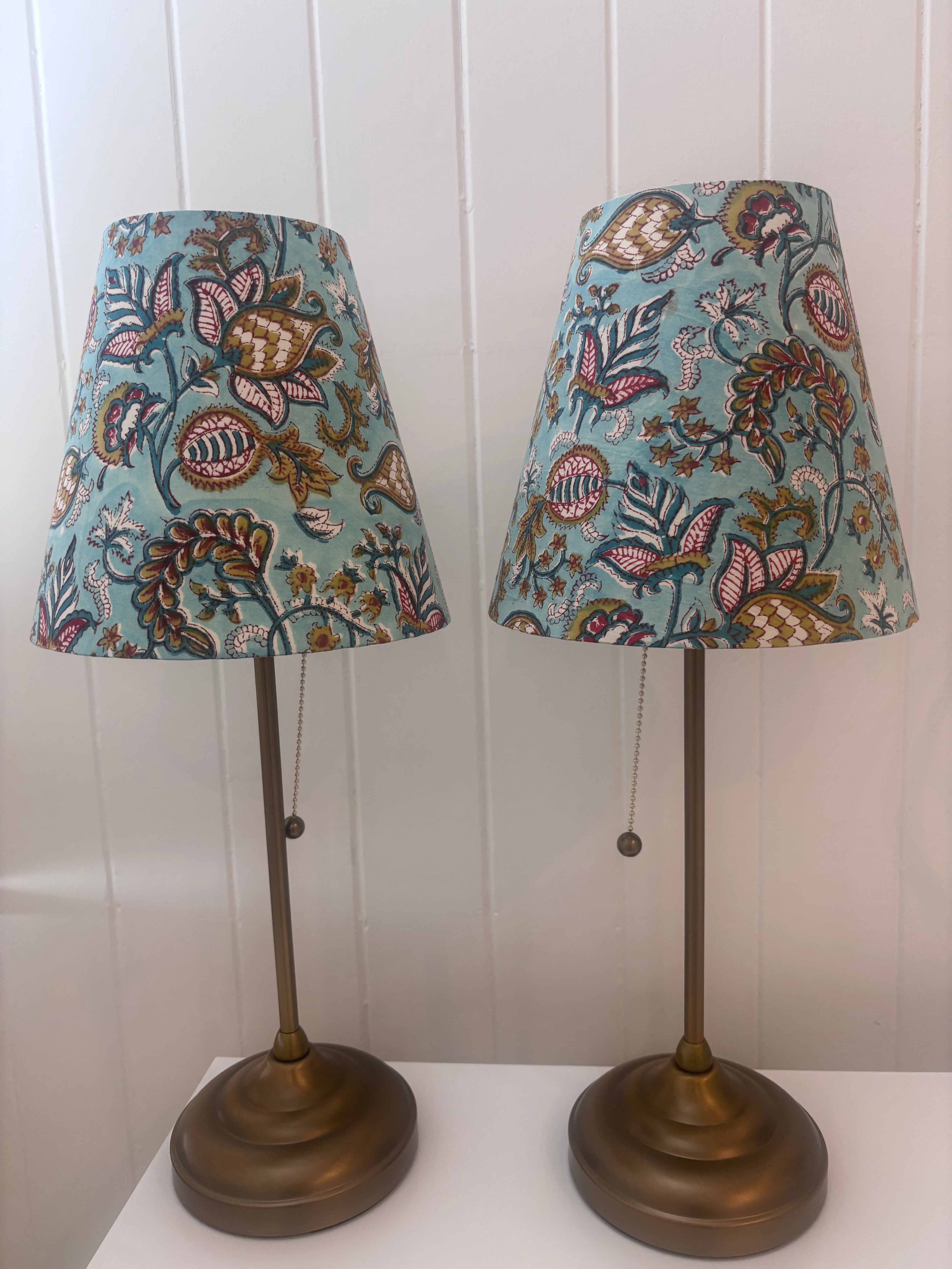 Indian block print lamps