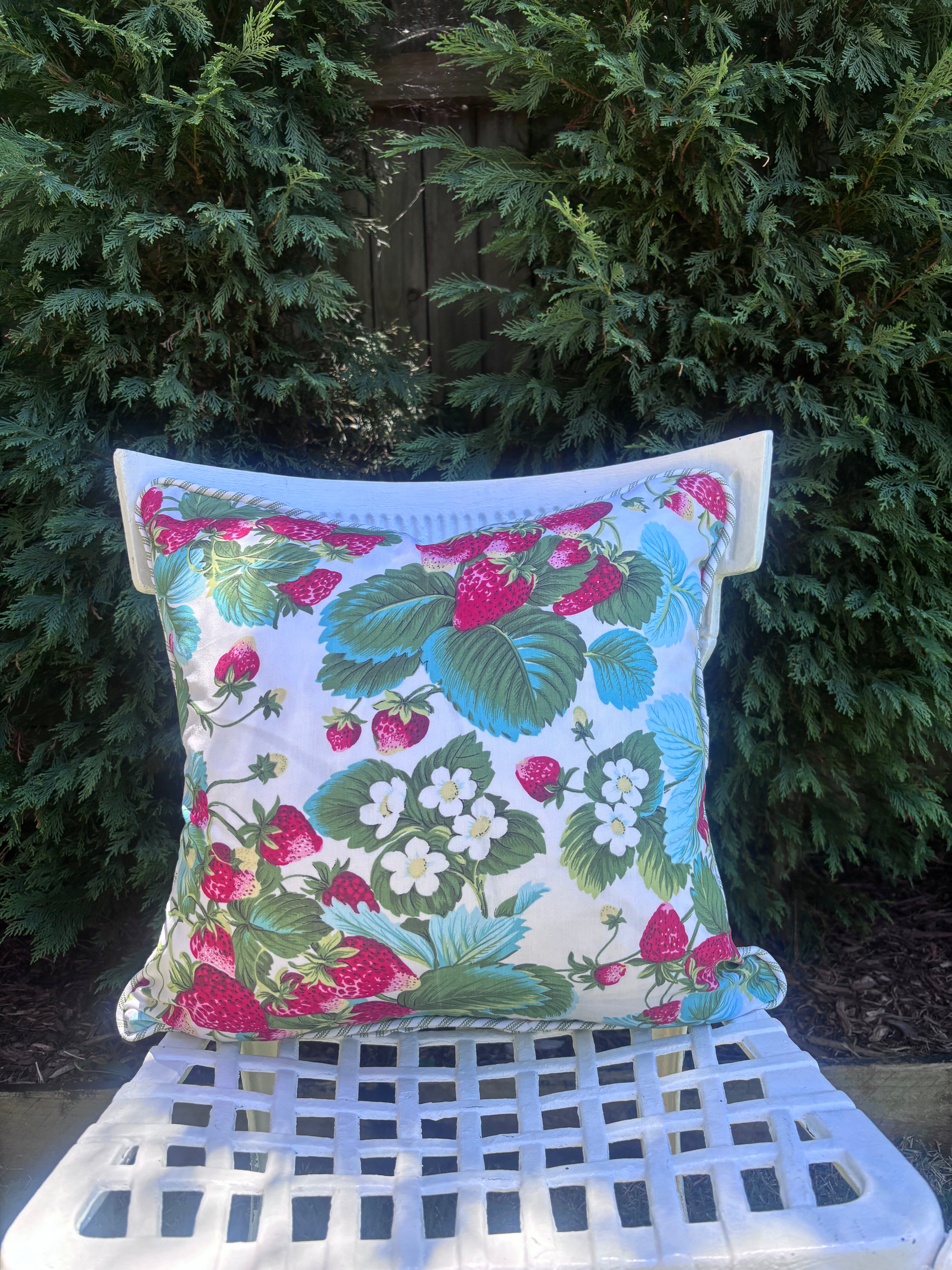 Vintage Strawbery cushion covers