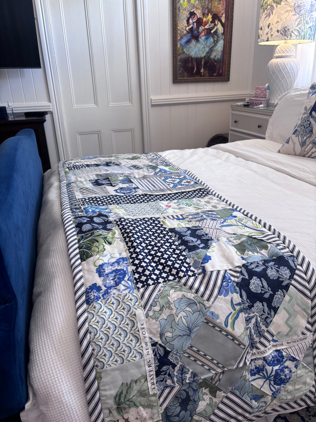 Queen patchwork bed runner