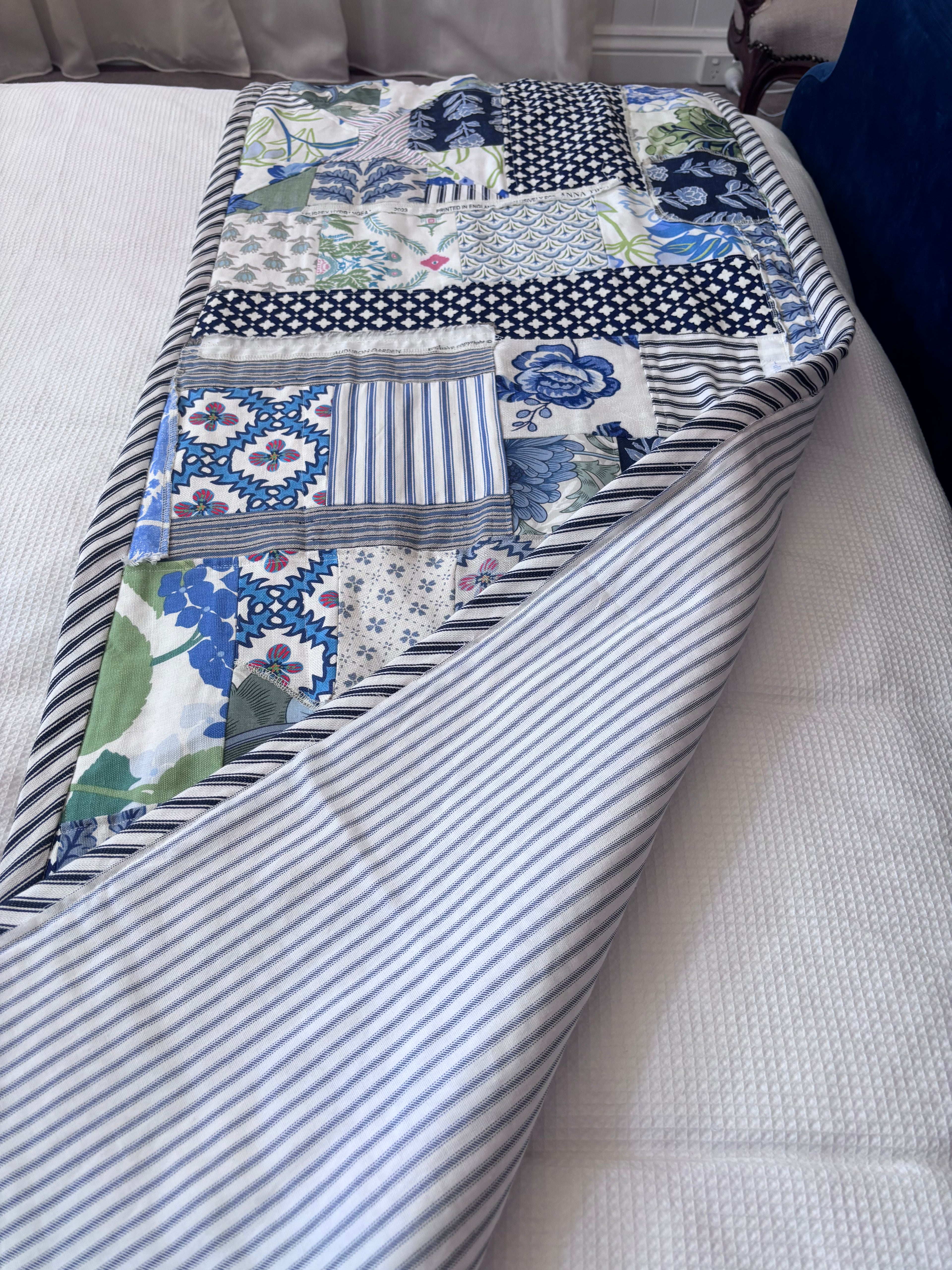 Queen patchwork bed runner