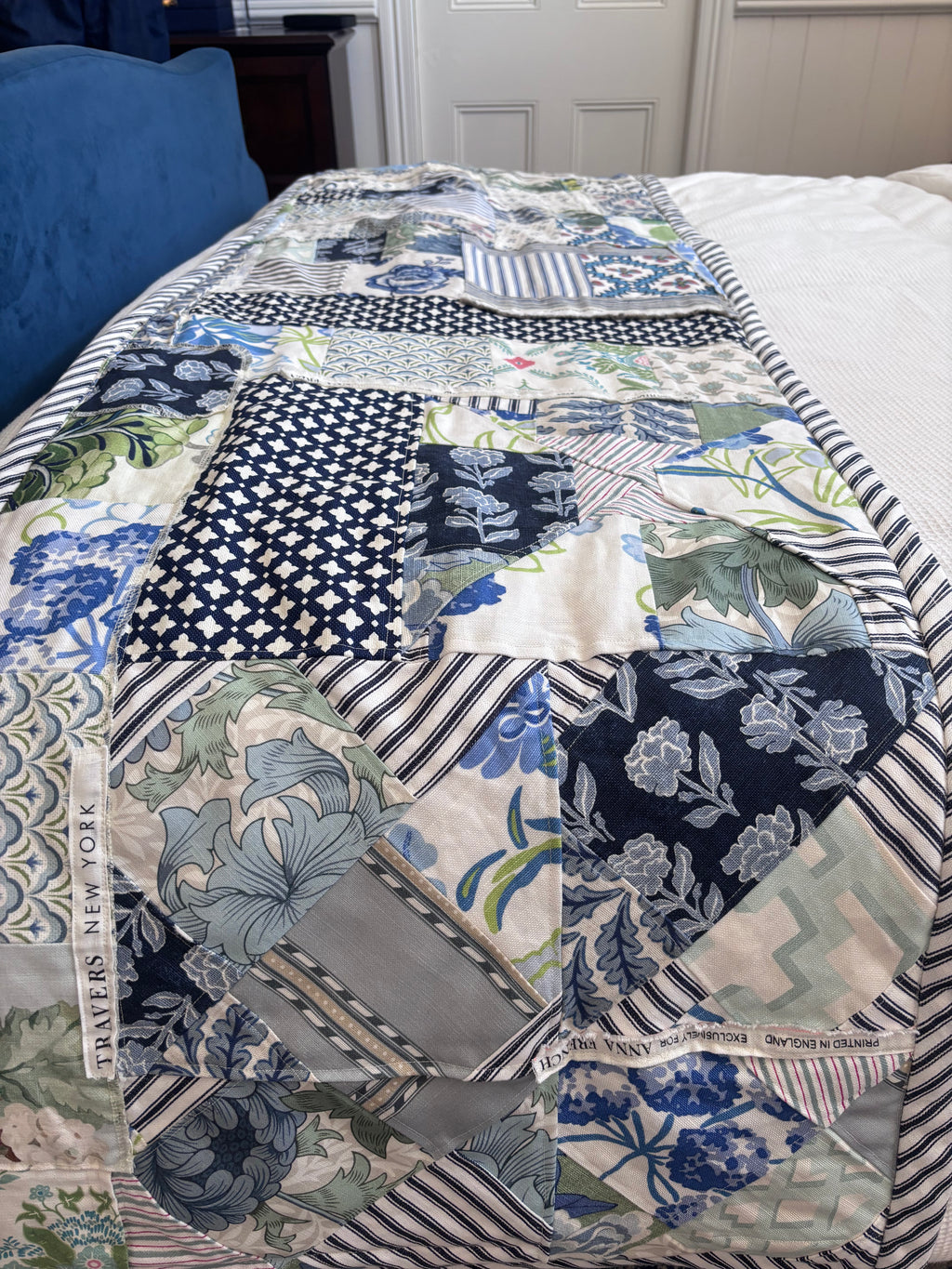 Queen patchwork bed runner